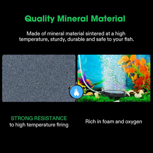 VIVOSUN Air Stone Disc 4 x 4 Inch with Shell and Sucker for Aquarium, Fish Tank and Hydroponics Air Pump...