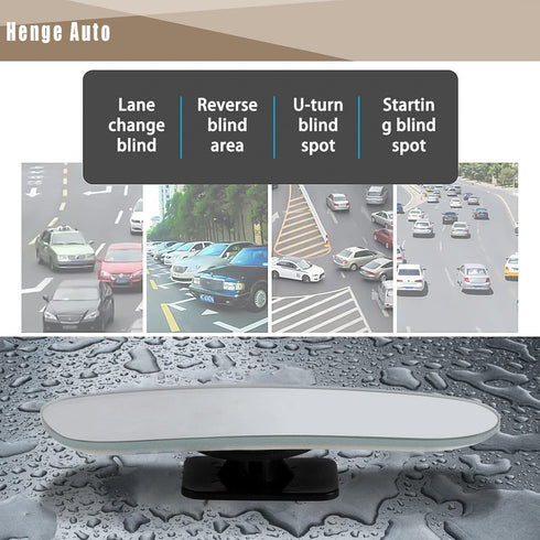 Car Blind Spot Mirror,HD Glass Frameless Convex Rotating Design,Rear View Mirror with wide angle Adjustable,Stick for Van SUV Trucks Universal (Re...