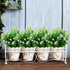 Artificial Plants Flowers Grass Shrubs 8 Pack No Fade Faux Plastic Flowers Outdoor for Vases Farmhouse Garden Porch Patio Office Indoor Wedding De...