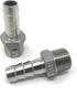 CONCORD 304 Stainless Steel 1/2" Barb Hose to 1/2" NPT Home Brew Fitting. 2 Pack...