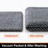 Kitchen Towels and Dishcloths Sets, 26 X 15 Inch and 12 X 12 Inch, Set of 8, Soft and Super Absorbent Dish Towels for Drying Dishes, Black with Wh...