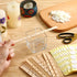 Zonon 100 Pcs 7 Holes Wooden Candle Wick Holders Centering Tool 200 Pcs Candle Wick Stickers for DIY...