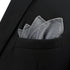 SHLAX&WING Solid Color Grey Silk Matching Pocket Square 12.6 inches Large...