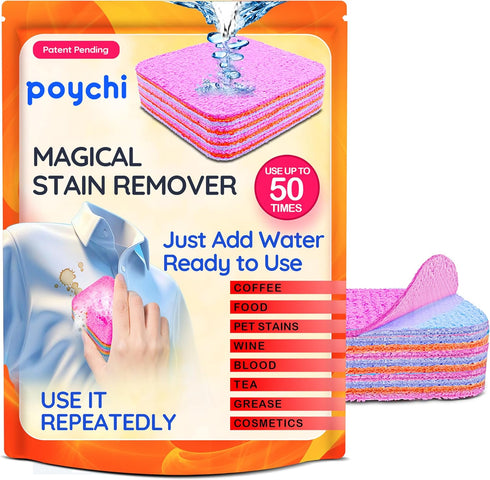 Magical Fiber Stain Remover - Use as Spot Remover- No Dry Cleaning Food, Grease, Coffee Off Laundry, Tea, Fabric, Pet Stains, Stain Remover for Cl...