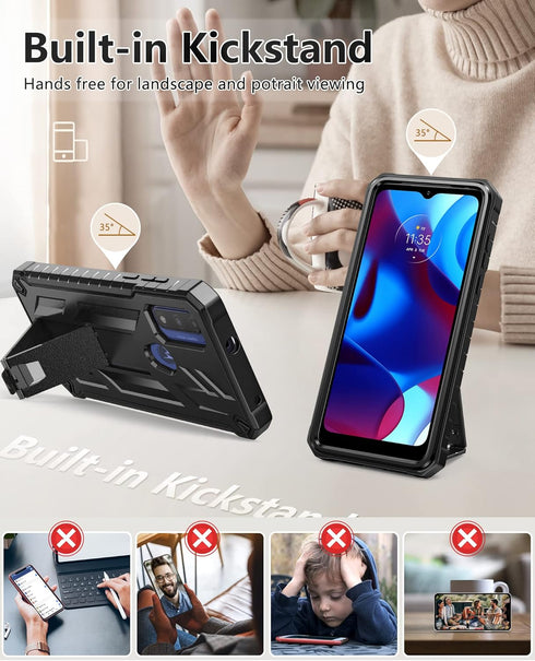 for Motorola Moto-G Pure Phone Case: Moto G-Power 2022 Case Heavy Duty Military Grade Hard Protection Shock Proof Grip | Durable Dual-Layer Armor ...