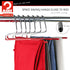 Mawa by Reston Lloyd Reverse Hook Trouser Series Non-Slip Space-Saving Clothes Hanger with Single Rod for Pants, Style KH/35U, 1-Each, Red...