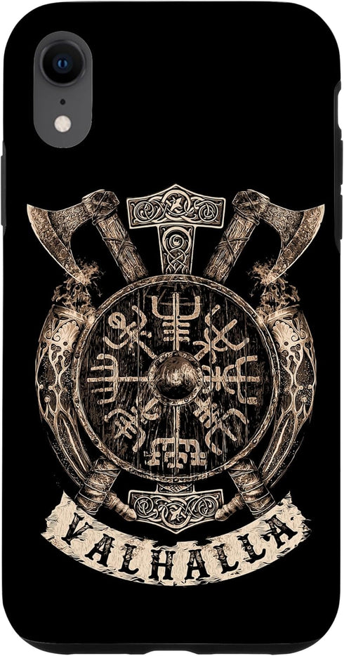 iPhone XR Viking Vegvisir Valhalla Norse Mythology Case...