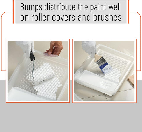 Bates- Paint Tray Liner, 9 Inch, 10 Pack, Paint Roller Tray, Disposable Plastic Paint Trays, Paint Pans Trays, Paint Supplies for House Painting, ...