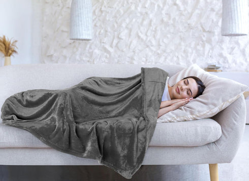 Utopia Bedding Fleece Blanket Throw Size Grey 300GSM Luxury Anti-Static Fuzzy Soft Microfiber Blanket for Couch, Sofa and Bed (60x50 Inch)...