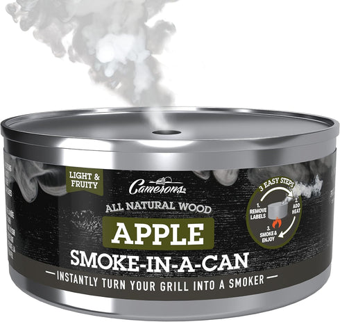 Grilling Smoke - Reusable Flavorwood BBQ Grill Smoke in a Can (Natural Apple Wood) - Easily Infuse Natural Wood Flavor...