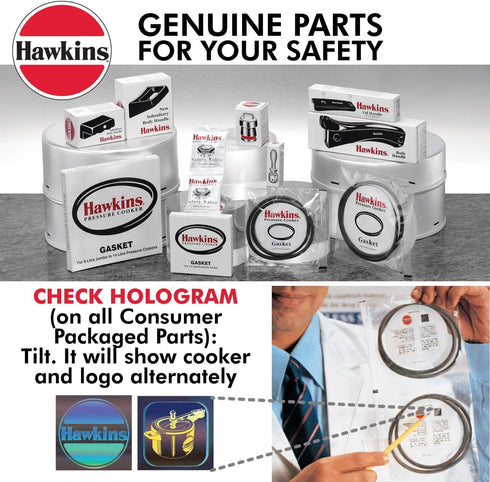 Hawkins A10-09 Gasket Sealing Ring for Pressure Cookers, 2 to 4-Liter, Black...