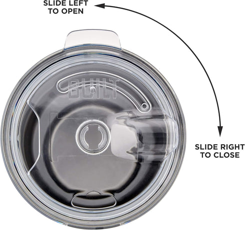 BUILT Double Walled Stainless Steel Tumbler Set with Replacement Lid, 2 Reusable Tritan Wire Straw Cleaning Brush in Gift Box, 30-ounces, Cerulean...