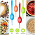 Large Mixing Spoon Heat Resistant Silicone Basting Utensil Spoon Non Stick Serving Spoon for Mixing, Baking,4 Pieces,Color Random...