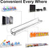 AMT 6 Pack Acrylic Floating Shelves, 15" L x 1.8" W, Clear Bathroom Wall Shelf, Bookshelves, Invisible Display for Office, Bedroom, Small Gap Allo...