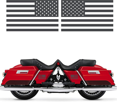 American Flag Sticker - Dark Gray - 5" x 3" (1 Pair) - Vinyl, Die Cut American Flag Decal - Best for Car Decals, Car Stickers, Truck Decals, Truck...