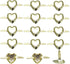 BESTCYC 200pcs 9MM Heart-shaped Golden Tone Brads Pastel Scrapbooking Card Making Stamping...