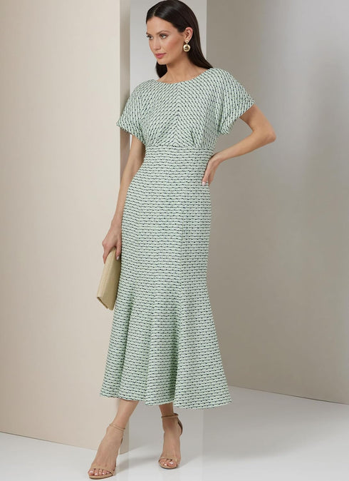 Vogue Misses' Close-Fitting Lined Dress Sewing Pattern Packet, Design Code V2027, 4-6-8-10-12, Multicolor...