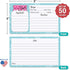 321Done Small 3x5 Recipe Cards (Set of 50) - Mason Jar - Thick Double Sided Premium Card Stock - Made in USA - Rustic Pink and Teal, Notes From...