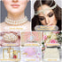 Pearl Beads for Craft, Anezus 200pcs Ivory Faux Fake Pearls, 12 MM Sew on Pearl Beads with Holes for Jewelry Making, Bracelets, Necklaces, Hairs, ...