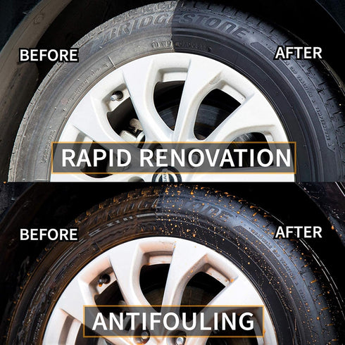 Tire Shine Spray Kit - Car Tire Coating Wax Protectant Prevent Fading - Restore & Renew Faded Tires - Non Greasy Finish No Sling Easy to Use - Ret...
