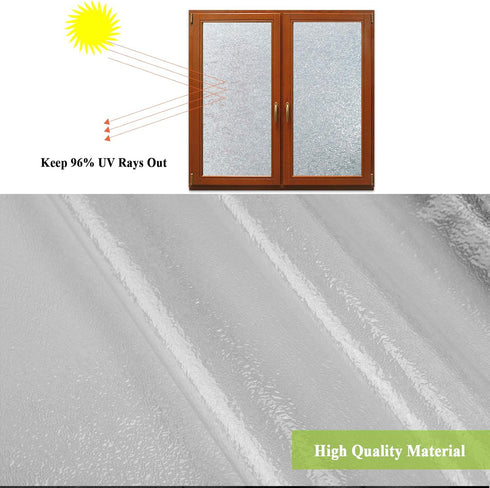 Privacy Window Film,Decorative Glass Door Film,Static Cling Window Tint,No Glue Removable Anti UV for Home and Office Decoration,17.5 inches by 78...