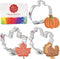Thanksgiving and Fall Holiday Cookie Cutters 3-Pc. Set Made in USA by Ann Clark, Maple Leaf, Turkey, Pumpkin...