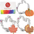 Thanksgiving and Fall Holiday Cookie Cutters 3-Pc. Set Made in USA by Ann Clark, Maple Leaf, Turkey, Pumpkin...