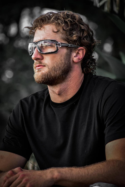 Birdz Eyewear Gasket Safety Padded Motorcycle Sport Sunglasses Black with Smoke Lens...