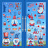 4th of July Gnome Window Clings Decorations 9 Sheets Patriotic Window Clings Red White and Blue Party Supplies Decor for Home School Office Classr...