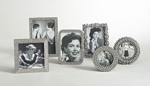 SARO LIFESTYLE Round Jeweled Photo Frame...