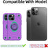 KCJ for iPhone 13 Mini case/iPhone 12 Mini case 5.4 Inch with Ring Holder, with 2 Pack Screen Protector + 1 Pack Camera Lens Protector,Heavy-Duty ...