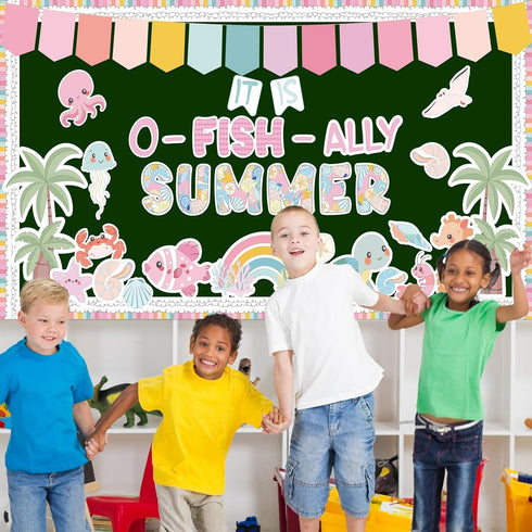 Sea Animals Classroom Bulletin Board Decorations Summer Bulletin Board Set Under The Sea Fish Paper Cutouts for Kindergarten Primary School Summer...