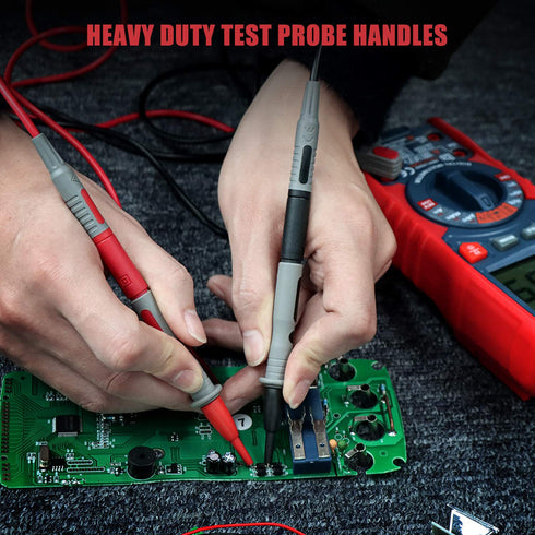 AstroAI 8Pcs Multimeter Test Leads Set with Alligator Clips, Plunger Test Mini Hooks and Test Probes 1000V 10A CAT III & CAT IV 600V for Fluke, KA...