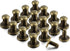 100 Sets 8x5x8MM Bronze Button Spikes and Studs Rivet Round Head Screw Back Leather Craft Rapid Rivet Punk Studs and Spikes for Clothing Shoes Bel...