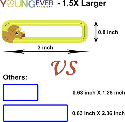 Youngever 180 Pack Baby Bottle Labels for Daycare, Waterproof, Self-Lamination, Write-on, 60 Fun Design...