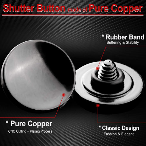 Soft Shutter Release Button (2 Pack/Black) High-end Concave Camera Shutter Button...