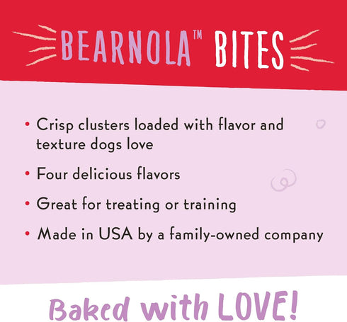 Charlee Bear Bearnola Bites Dog Treats, Pumpkin Spice Flavor, 8oz...