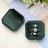 Velvet Ring Box, Octagon Velvet Jewelry Ring Box Storage 3 Slots Ring Holder Box for Proposal, Engagement, Wedding Ceremony (Green)...