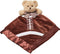 Bearington Collection Touchdown Snuggler Plush Football Lovey - 15-Inch Satin & Velour Security Blanket for Babies - Soft Plush Newborn Baby Footb...
