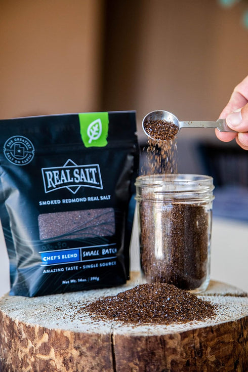 REDMOND Real Salt Chef’s Blend Smoked Salt, 14 oz pouch...