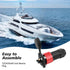 2 Pin 50Amp Trolling Motor Plug Receptacle Set,12V/24V/ 36V/48V Plug for Trolling Motor/Down Rigger/Fishing,IP67 Connector Trolling Boat Plug for ...