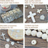 Firstmeet Jewelry Making Kit with Turquoise Round Beads and Cross Pendant, Rhodium Plated Spacer and Cross Charms for Necklace Bracelet Earrings M...