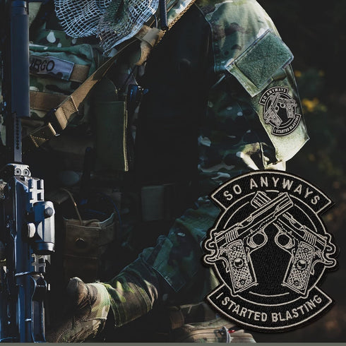 I Started Blasting Moral Patch, tactical, morale patch, for tactical backpack, tactical vest, with hook and loop backing, patches for backpacks, M...