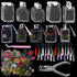 346Pcs Transparent Flower Scrapbook Stickers, Glassware Bottle Shape Bookmarks Set Include Colorful Tassels and Tweezer Hole Punch, Beautiful Flor...