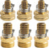 Xiny Tool Hose Repair Connectors with Claps, 5/8" Aluminum Garden Hose Repair Kit, Female and Male Hose Connectors & Fitting with Stainless Steel ...