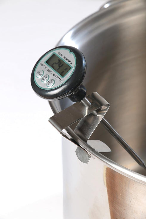 Digital Cooking Candy Liquid Thermometer with Stainless Steel Pot Clip, Quick Read, Battery Included...