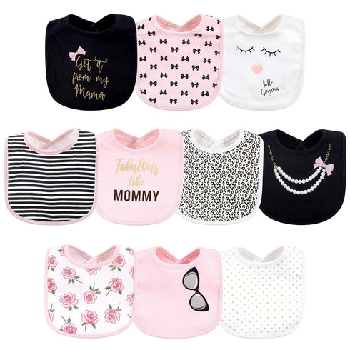 Little Treasure Unisex Baby Cotton Bibs, Mama 10-Pack, One Size...