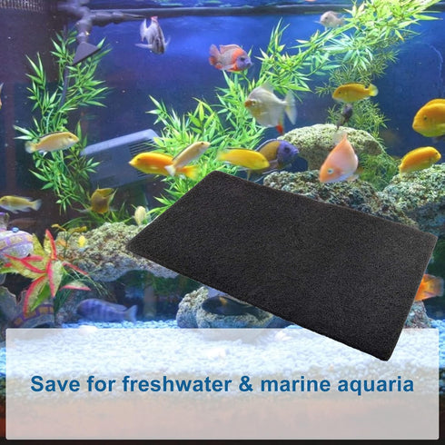 HQRP Cut to fit Activated Carbon Filter Media Pad 18x10 for Aquariums, Terrariums, Hydroponic Systems and Pond, Compatible with Deep Blue Professi...