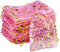 100PCS Heart Printed Organza Bags Gift Jewelry Candy Bags for Wedding Valentine's Day Mother's Day Party Christmas 5x7Inch...