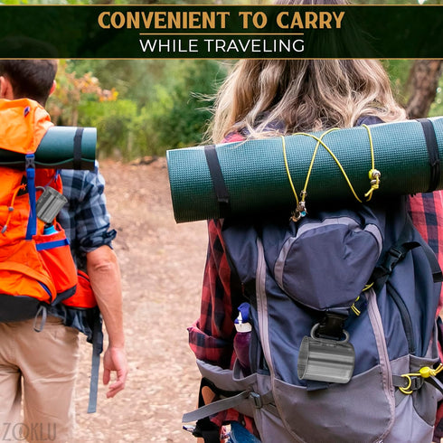Stainless Steel Mug with Handle - Coffee Camping Mug with Carabiner Handle Portable Backpack Outdoor Cup Lightweight Camping Gear for Men - 13.5Oz...